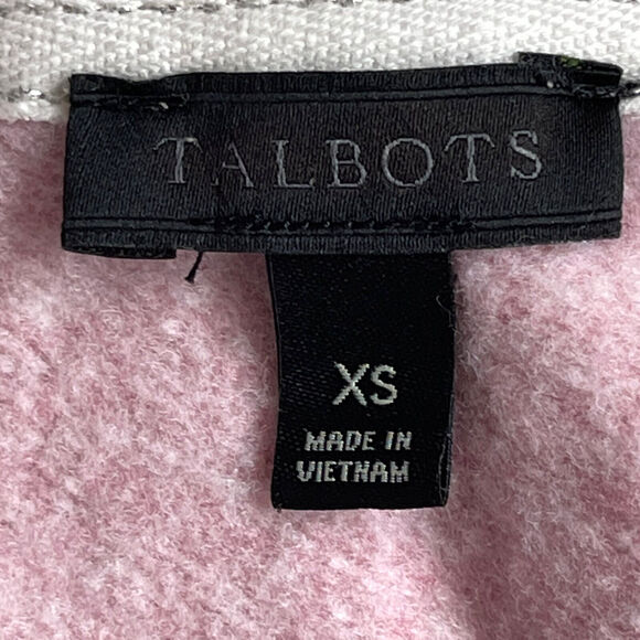 Talbots Pullover Sweatshirt Sweater Top Women Size XS Mauve Pink Snowflakes - Picture 7 of 12